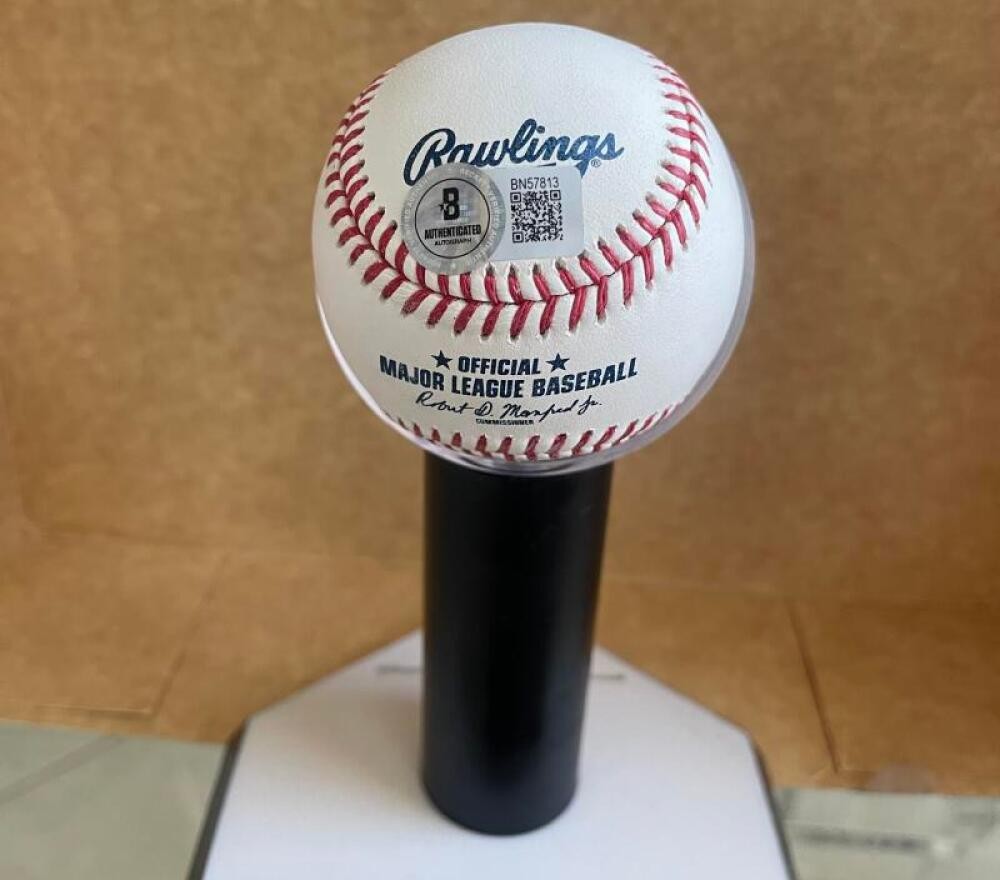CORBIN BURNS DIAMONDBACKS SIGNED AUTOGRAPH M.L. BASEBALL BECKETT AUTH