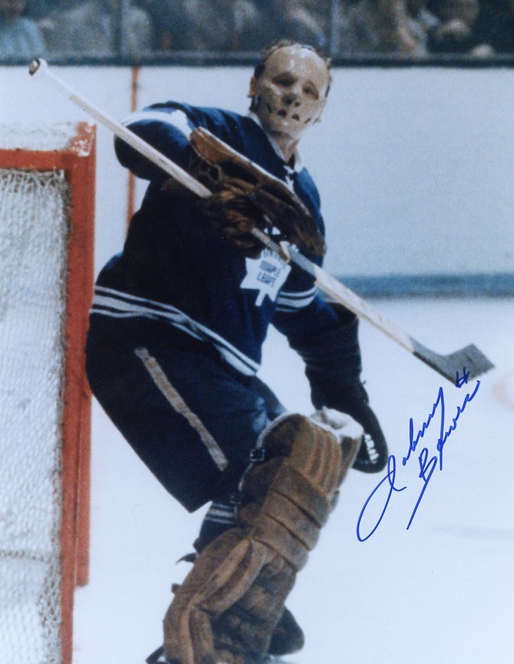 JOHNNY BOWER TORONTO MAPLE LEAFS SIGNED AUTOGRAPHED 8X10 W/COA