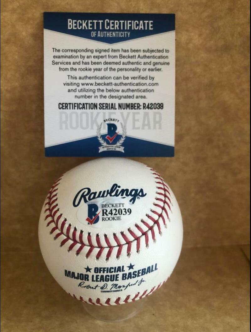 NATE PEARSON TORONTO BLUE JAYS ROOKIE YEAR SIGNED M.L. BASEBALL BECKETT R42039