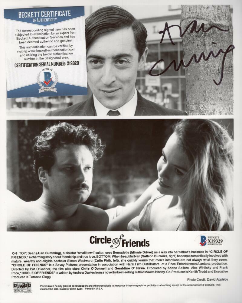ALAN CUMMING "CIRCLE OF FRIENDS" SIGNED 8X10 PHOTO BECKETT X19329