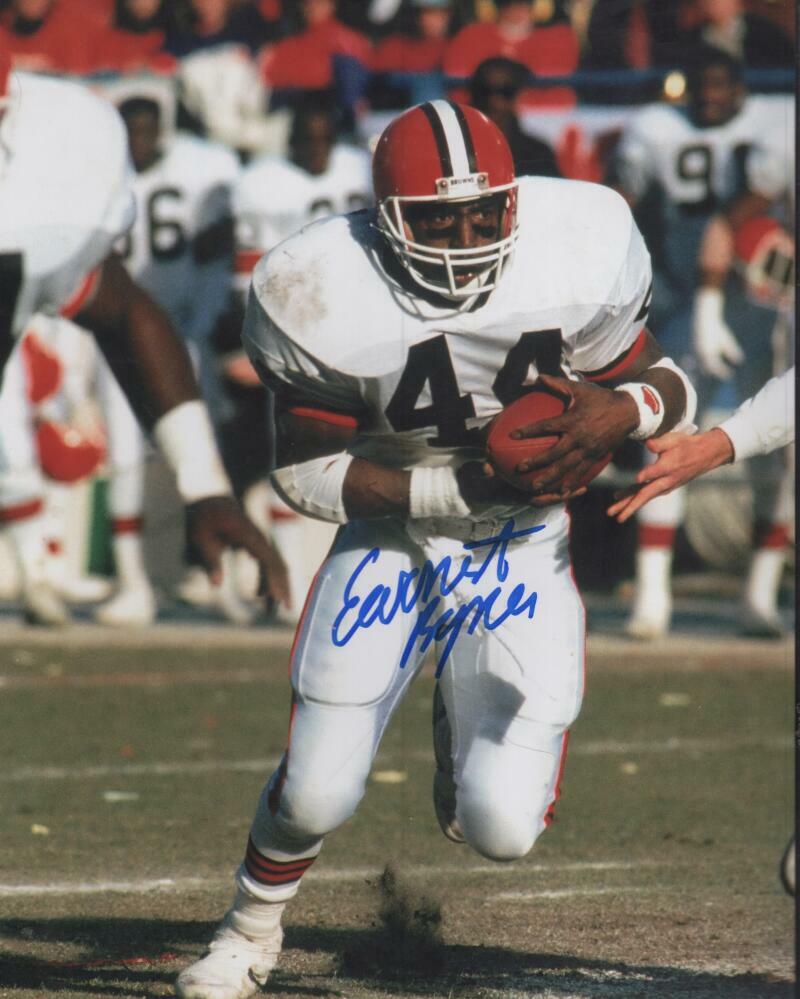 EARNEST BYNER CLEVELAND BROWNS SIGNED AUTOGRAPHED 8X10 PHOTO W/ COA