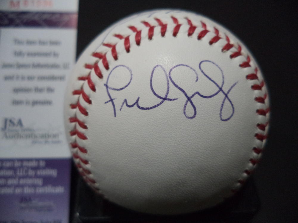 MANNY ACTA FREDDY GONZALEZ 1ST LATIN MANAGERS SIGNED ML BASEBALL JSA COA
