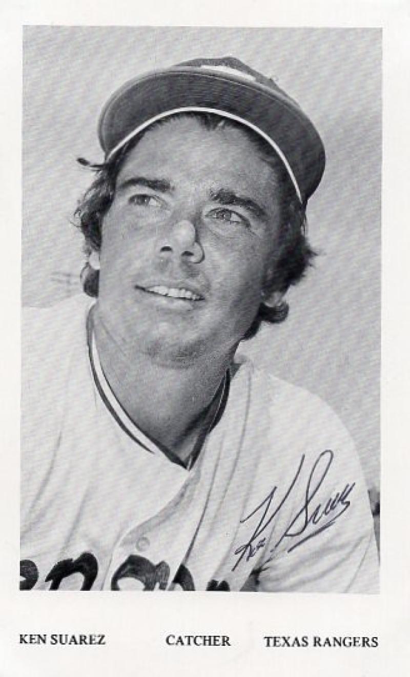KEN SUAREZ  TEXAS RANGERS SIGNED ORIGINAL 3X5 POST CARD W/ COA