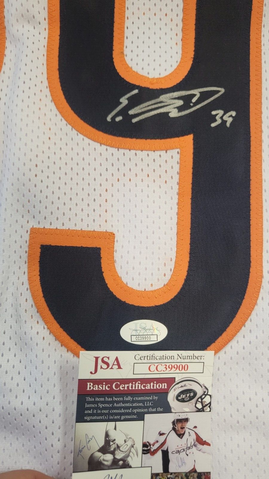 EDDIE JACKSON BEARS SIGNED AUTOGRAPHED CUSTOM JERSEY JSA COA #CC39900