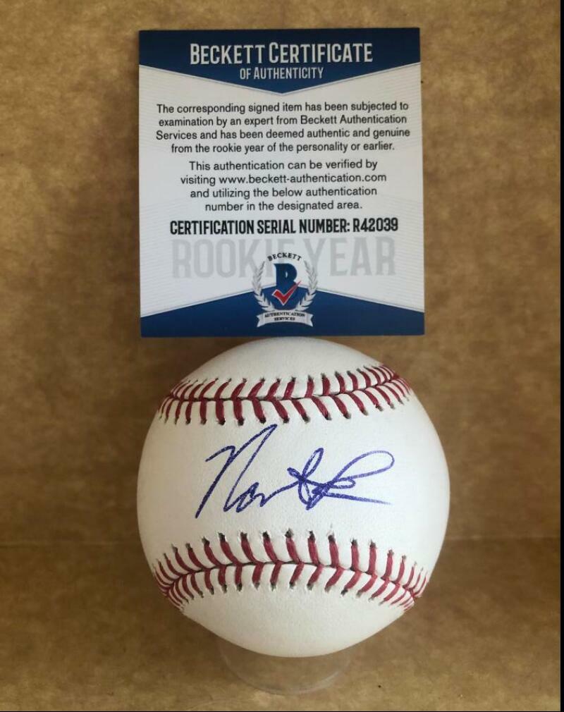 NATE PEARSON TORONTO BLUE JAYS ROOKIE YEAR SIGNED M.L. BASEBALL BECKETT R42039