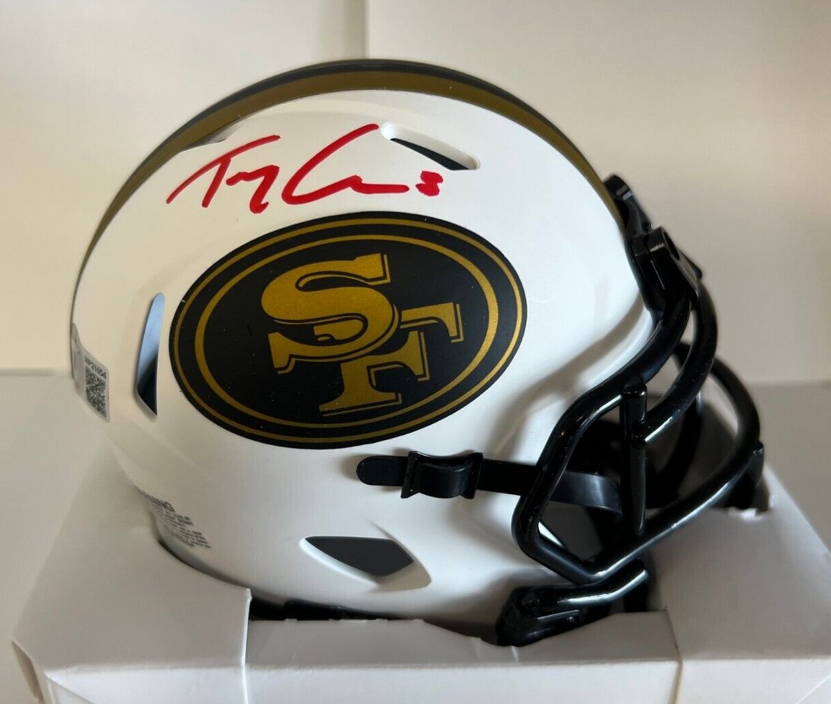 TREY LANCE SAN FRANCISCO 49ERS SIGNED AUTOGRAPHED ECLIPSE MINI HELMET BECKETT