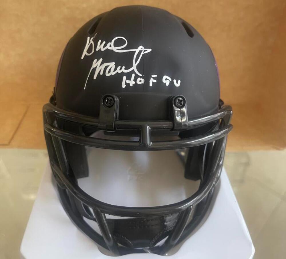 BUD GRANT VIKINGS SIGNED AUTOGRAPHED ECLIPSE MINI HELMET PSA 3T71367