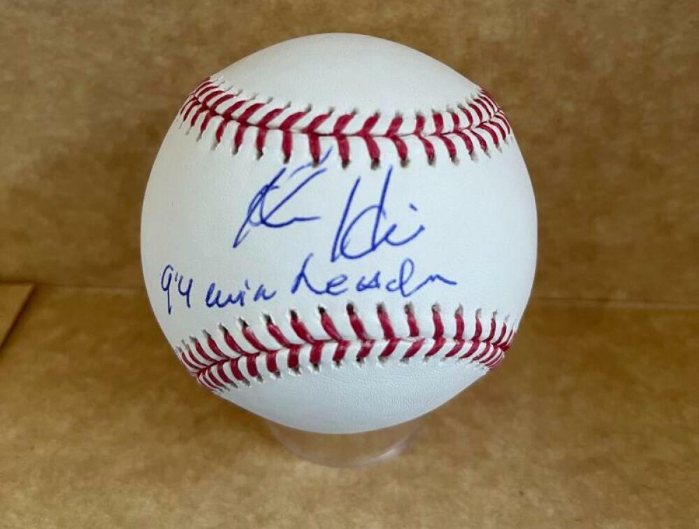 KEN HILL 94 WIN LEADER SIGNED AUTOGRAPHED M.L. BASEBALL BAS BC94291