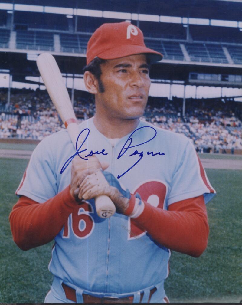 JOSE PAGAN PHILLIES  SIGNED AUTOGRAPHED 8X10 PHOTO W/ COA 