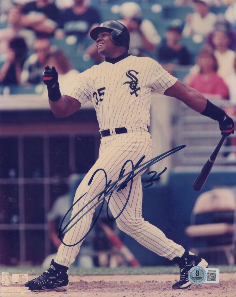 FRANK THOMAS WHITE SOX SIGNED AUTOGRAPHED 8X10 PHOTO BECKETT AUTH