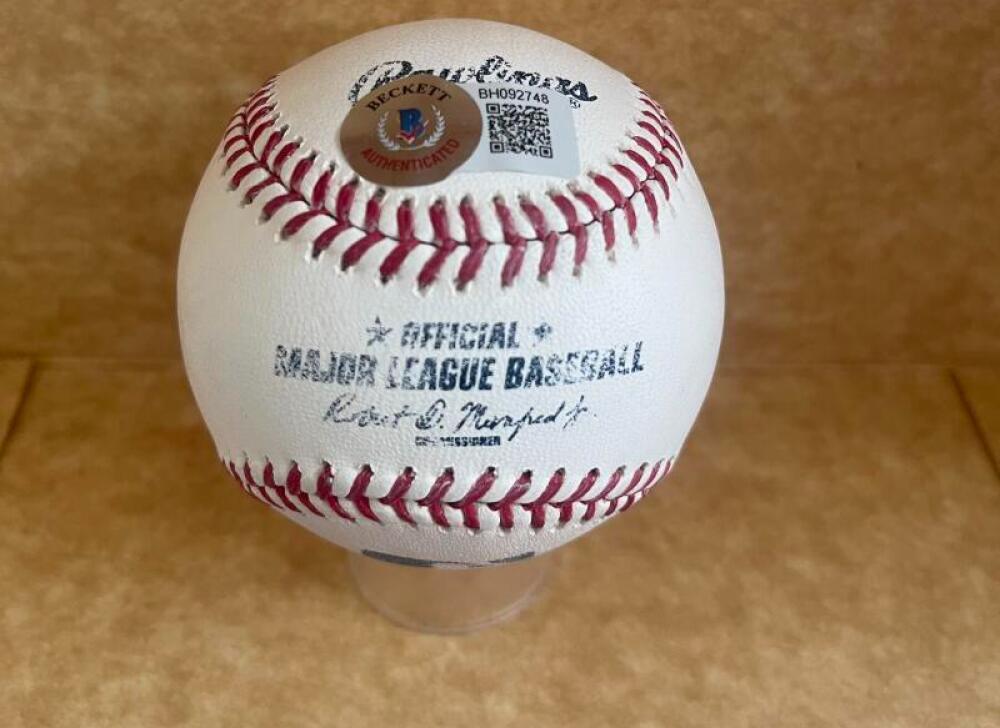 CAL QUANTRILL ROCKIES SIGNED AUTOGRAPHED M.L BASEBALL BECKETT AUTH