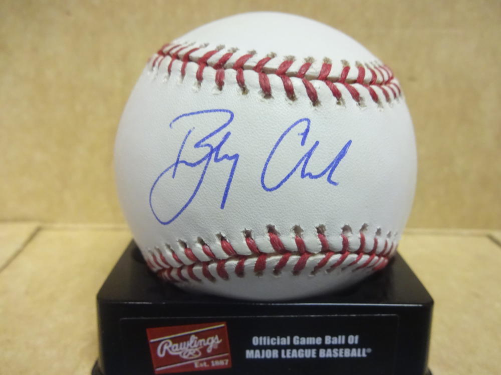 BRADY CLARK NMETS/BREWERS/DODGERS/REDS SIGNED M.L. BASEBALL W/COA