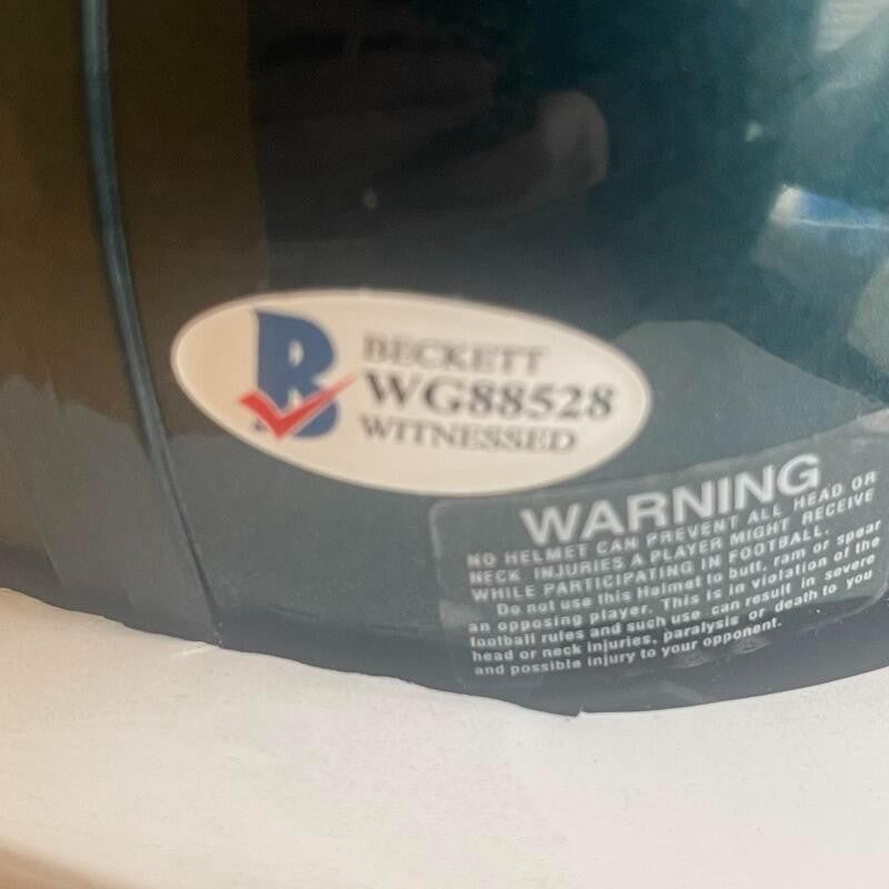 JEVON KEARSE EAGLES SIGNED AUTOGRAPHED MINI HELMET BECKETT STICKER 