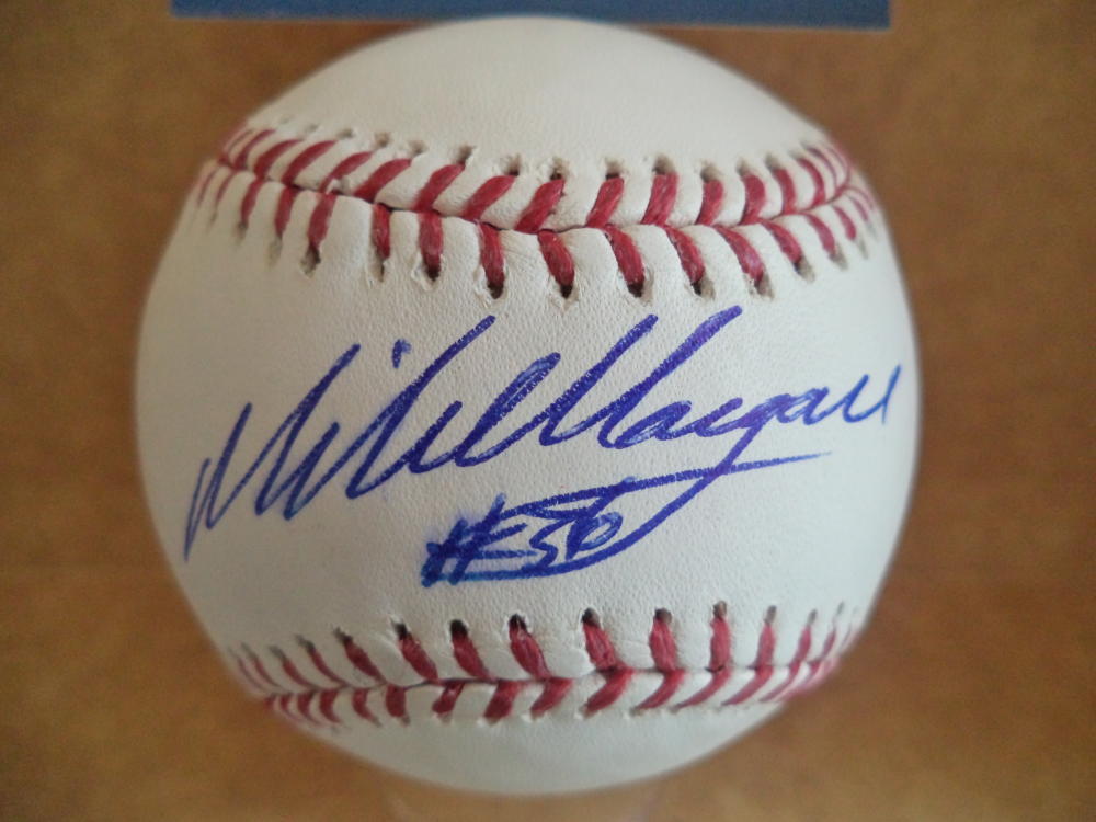 MIKE MORGAN A'S/CUBS/DODGERS SIGNED AUTOGRAPHED M.L BASEBALL BECKETT E32651