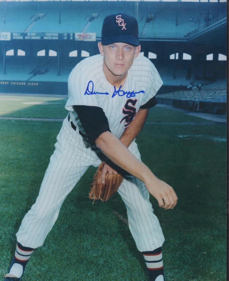 DENNIS HIGGINS CHICAGO  WHITE SOX SIGNED AUTOGRAPHED 8X10 PHOTO W/ COA