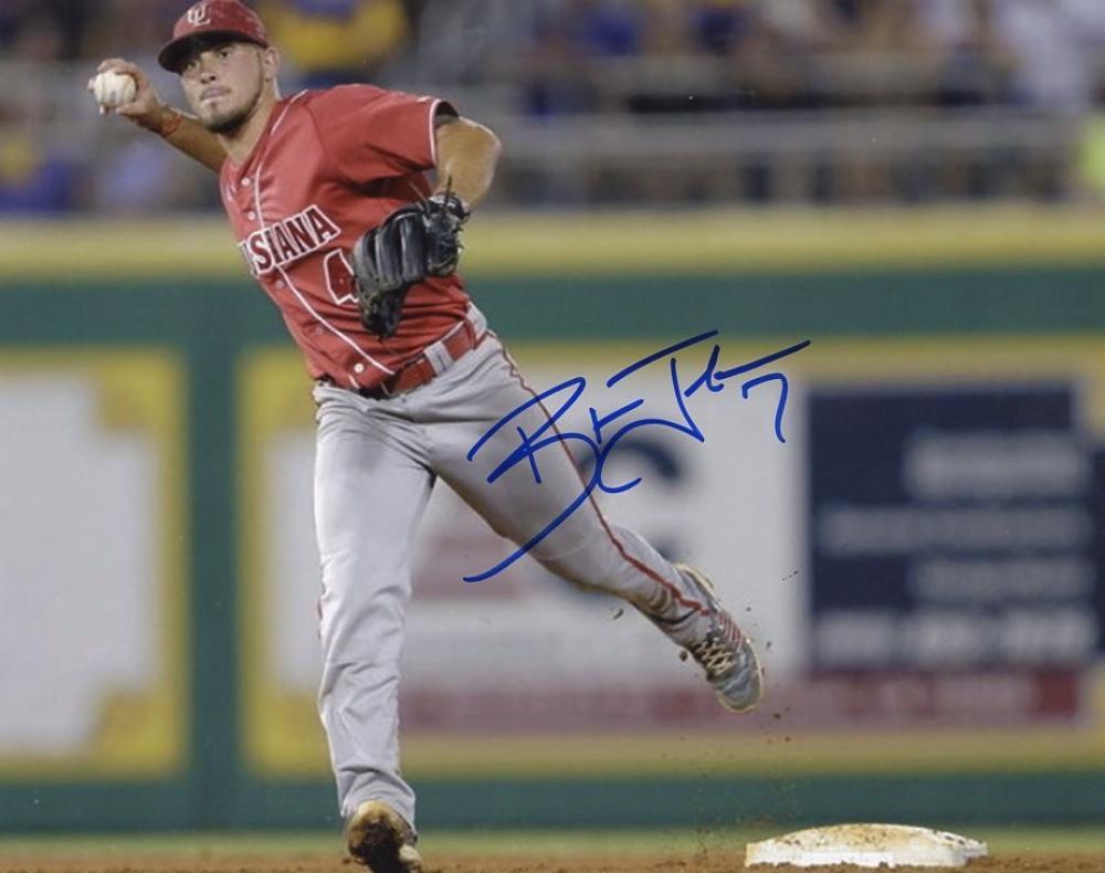 BLAKE TRAHAN LOUISIANA/REDS SIGNED AUTOGRAPHED 8X10 PHOTO W/COA