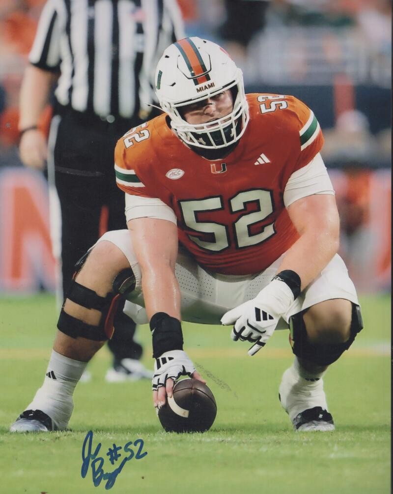 JAMES BROCKERMEYER MIAMI HURRICANES SIGNED AUTOGRAPHED 8X10 PHOTO W/ COA