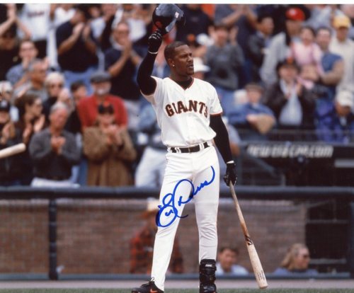ERIC DAVIS SAN FRANCISCO GIANTS SIGNED 8X10 PHOTO W/COA