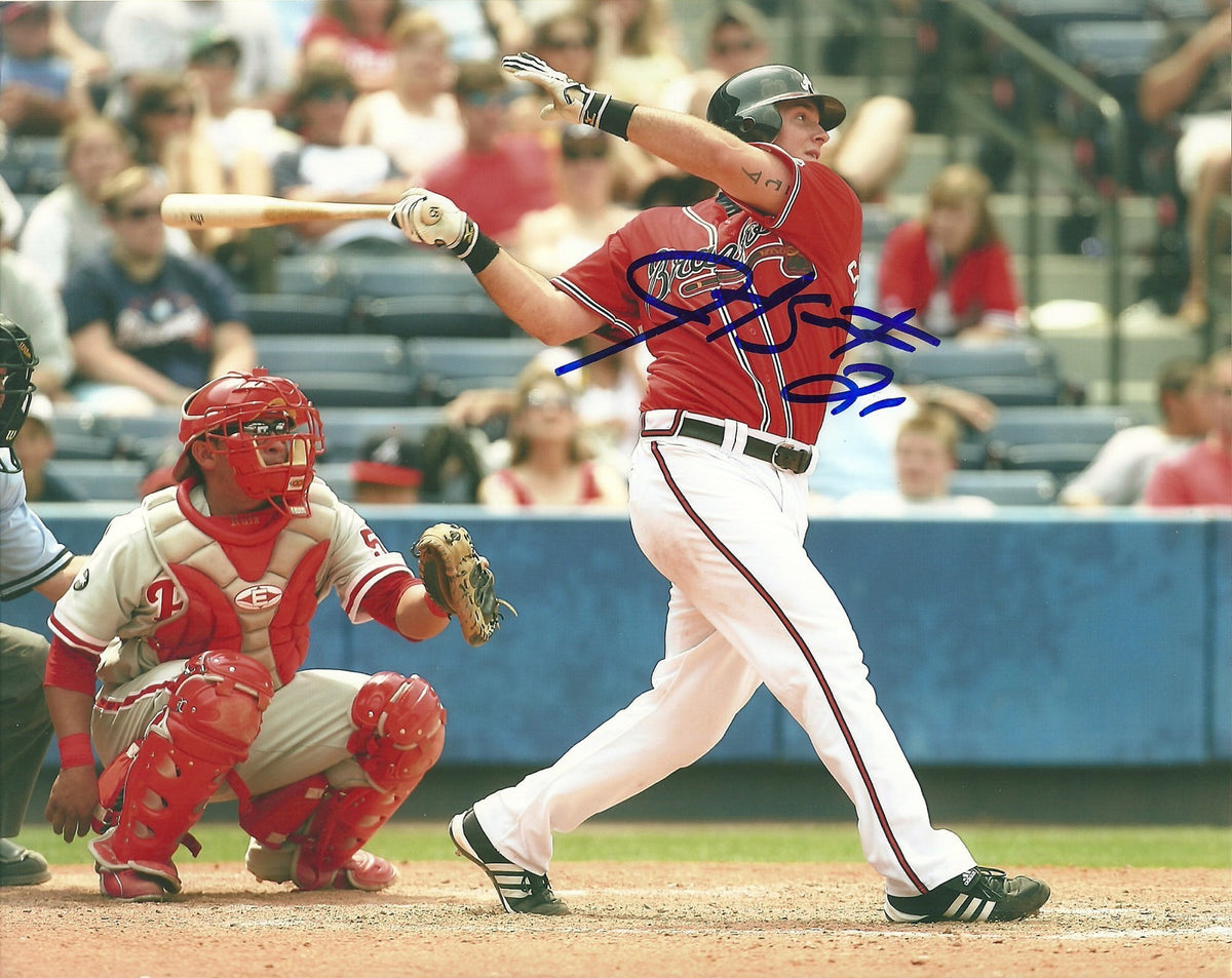 JARROD SALTALAMACCHIA ATLANTA BRAVES SIGNED AUTO 8x10 PHOTO W/COA HORIZONTAL