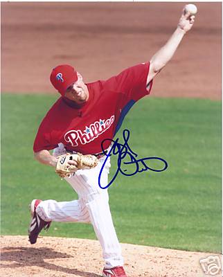 JOSH OUTMAN PHILADELPHIA PHILLIES SIGNED 8X10 PHOTO COA