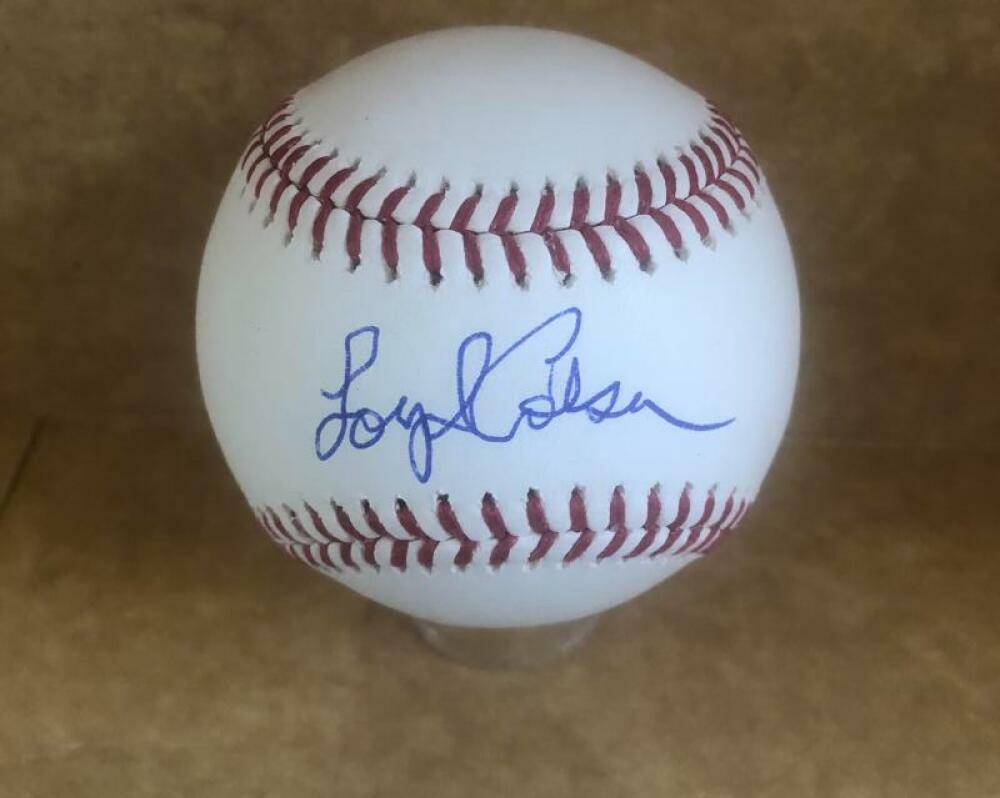 LOYD COLSON NEW YORK YANKEES SIGNED AUTOGRAPHED M.L. BASEBALL BECKETT Y12842