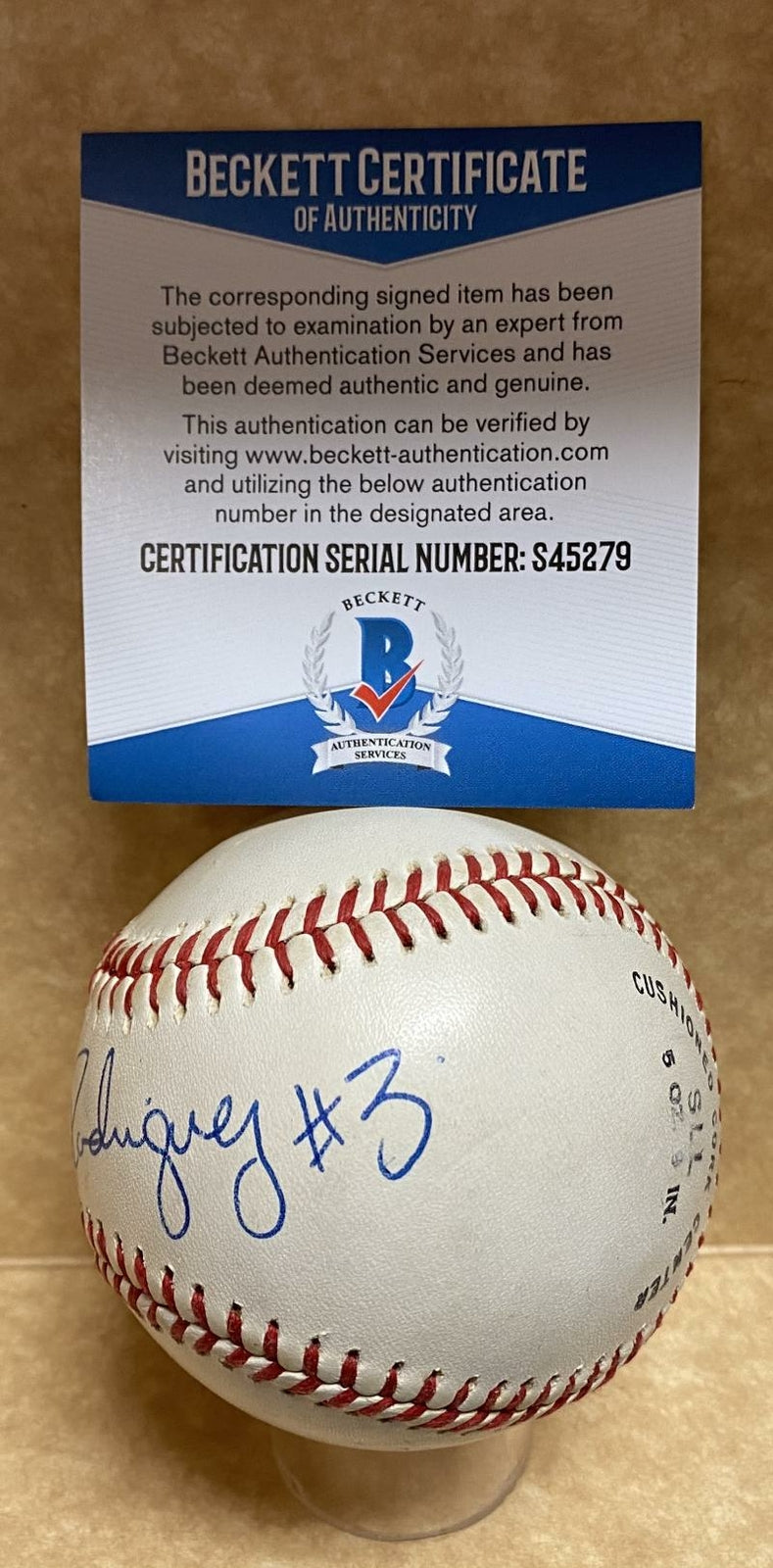 ALEX RODRIGUEZ FULL SIGNATURE SENIOR LITTLE LEAGUE SIGNED BASEBALL S45279