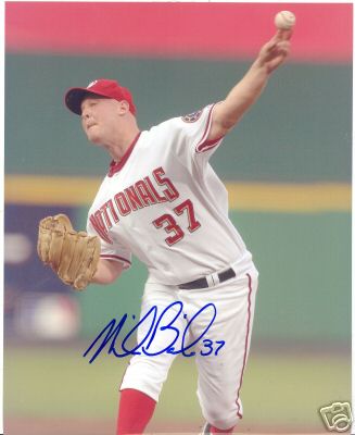 MIKE BACSIK WASHINGTON NATIONALS SIGNED 8X10 PHOTO W/CO