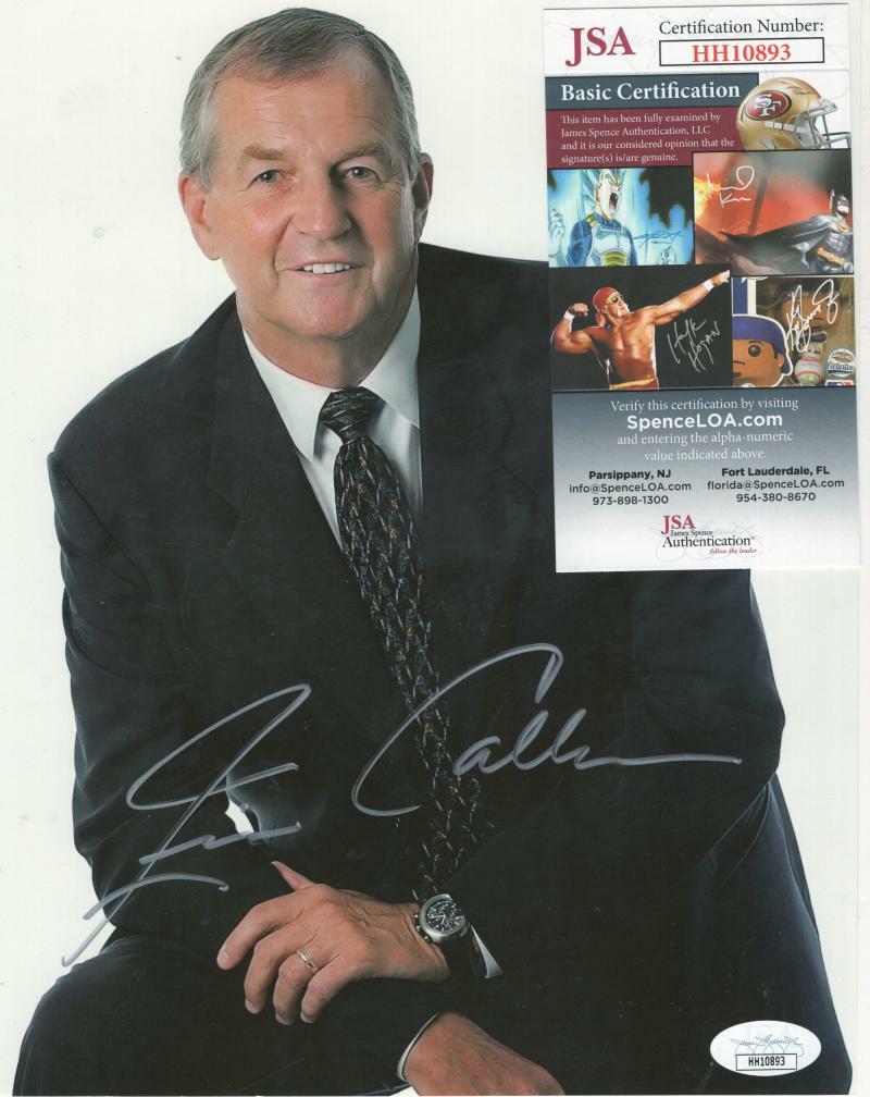 JIM CALHOUN UCONN SIGNED AUTOGRAPHED 8X10 PHOTO JSA HH10893