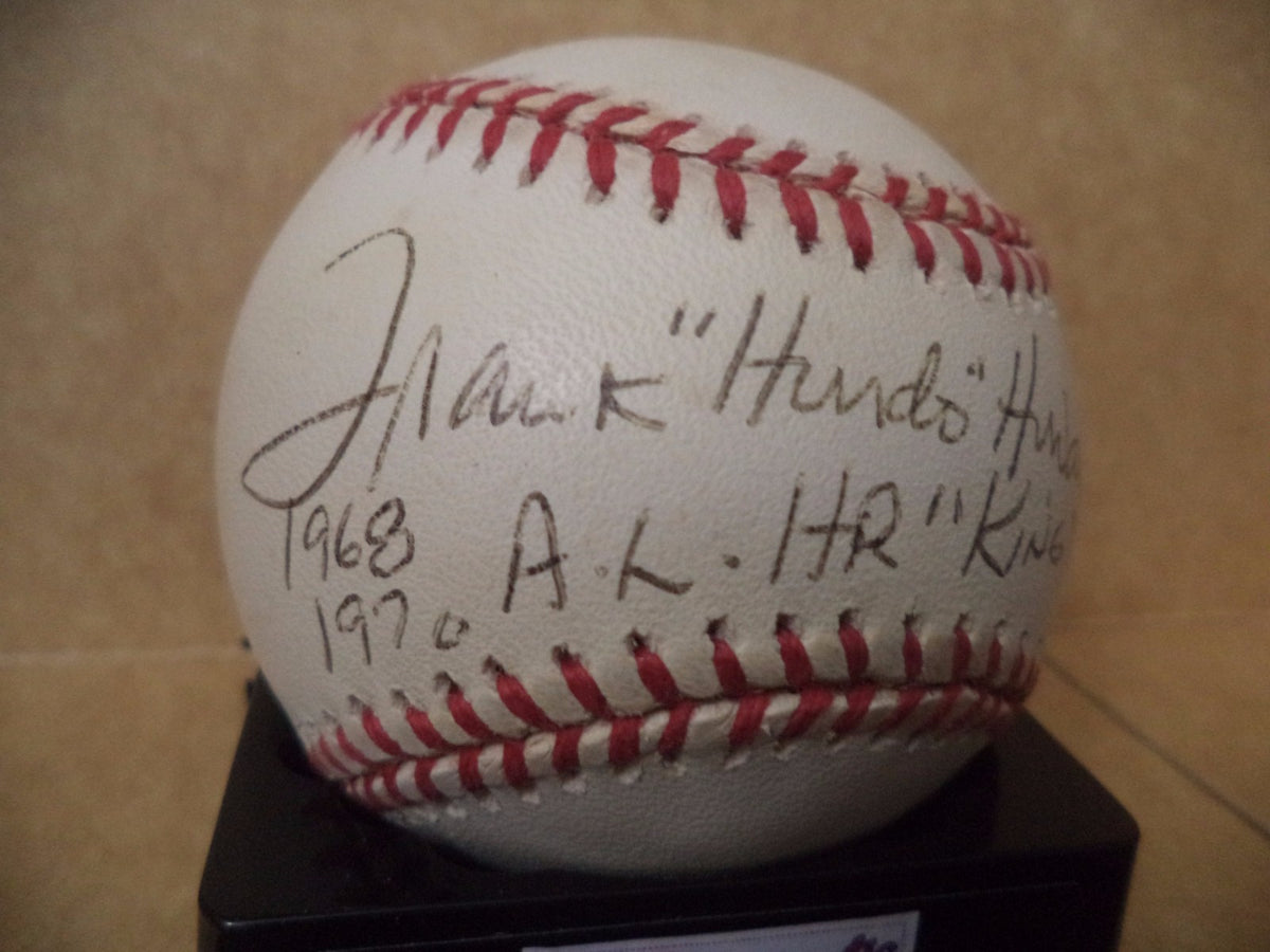 FRANK "HONDO" HOWARD 1968 70 A.L. HR KING SIGNED AUTOGRAPHED A.L. BASEBALLW/COA