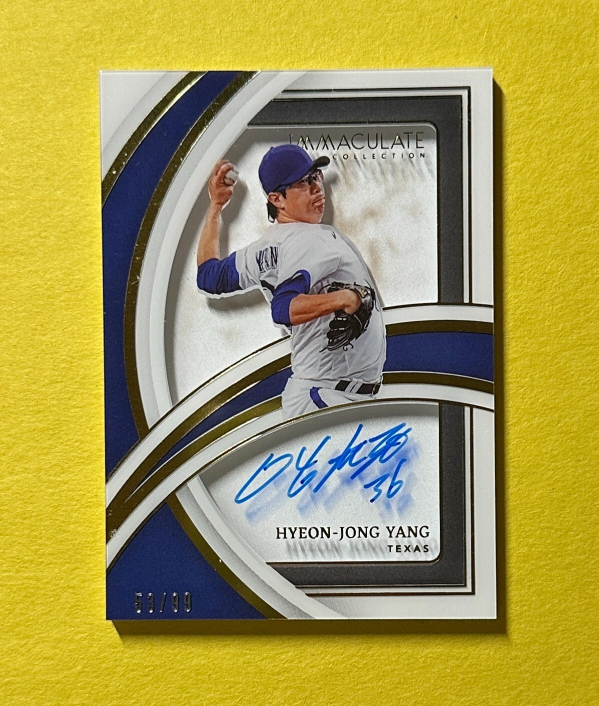 2022 PANINI IMMACULATE HYEON-JONG YANG AUTO /99 #SS-HY RANGERS