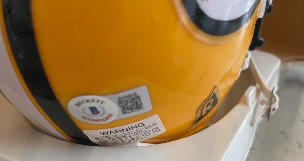 PAUL HORNUNG PACKERS HOF 86 SIGNED AUTHENTIC MINI HELMET  BECKETT AUTH