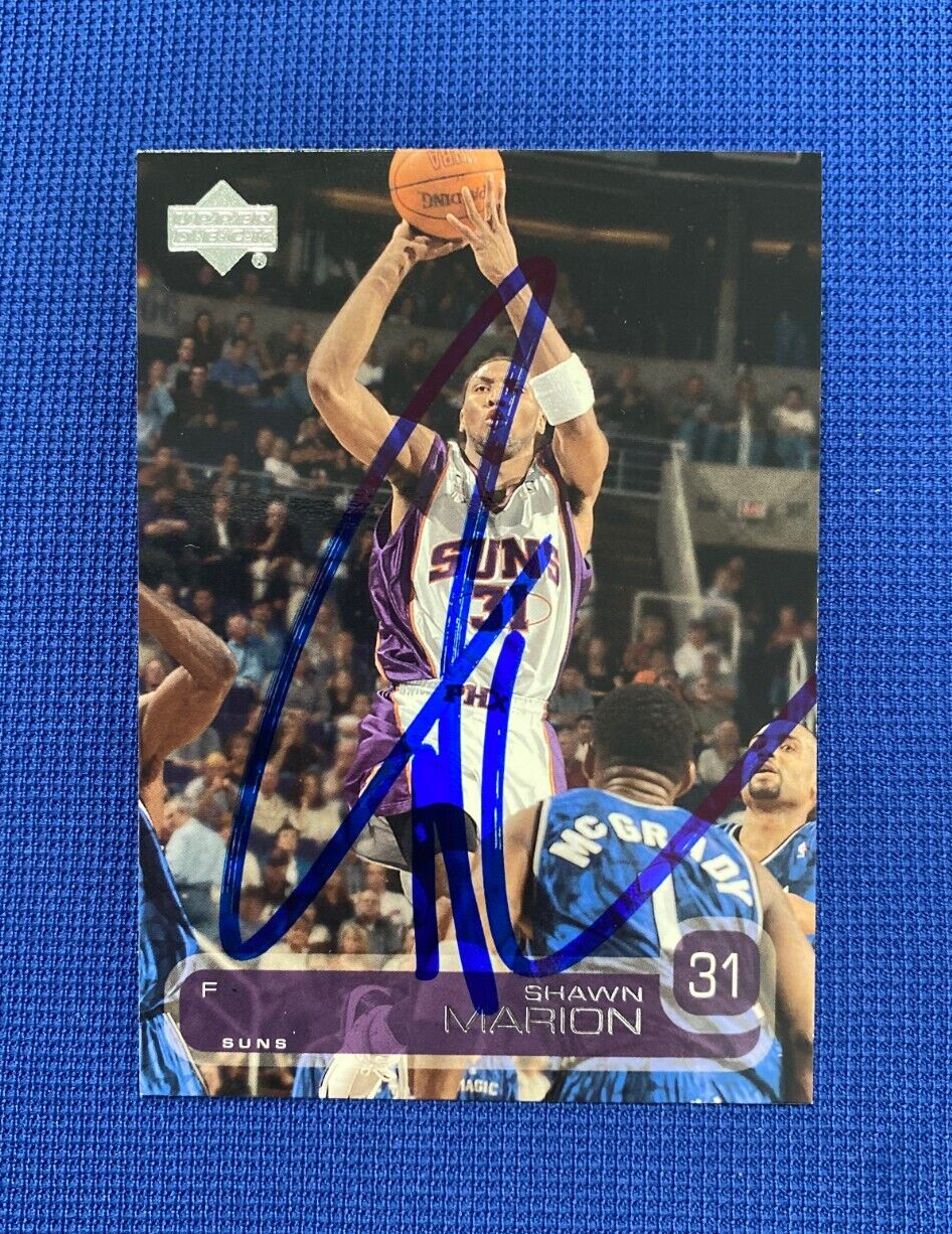2002 UPPER DECK SHAWN MARION PHX SUNS SIGNED AUTOGRAPH CARD #130 W/COA