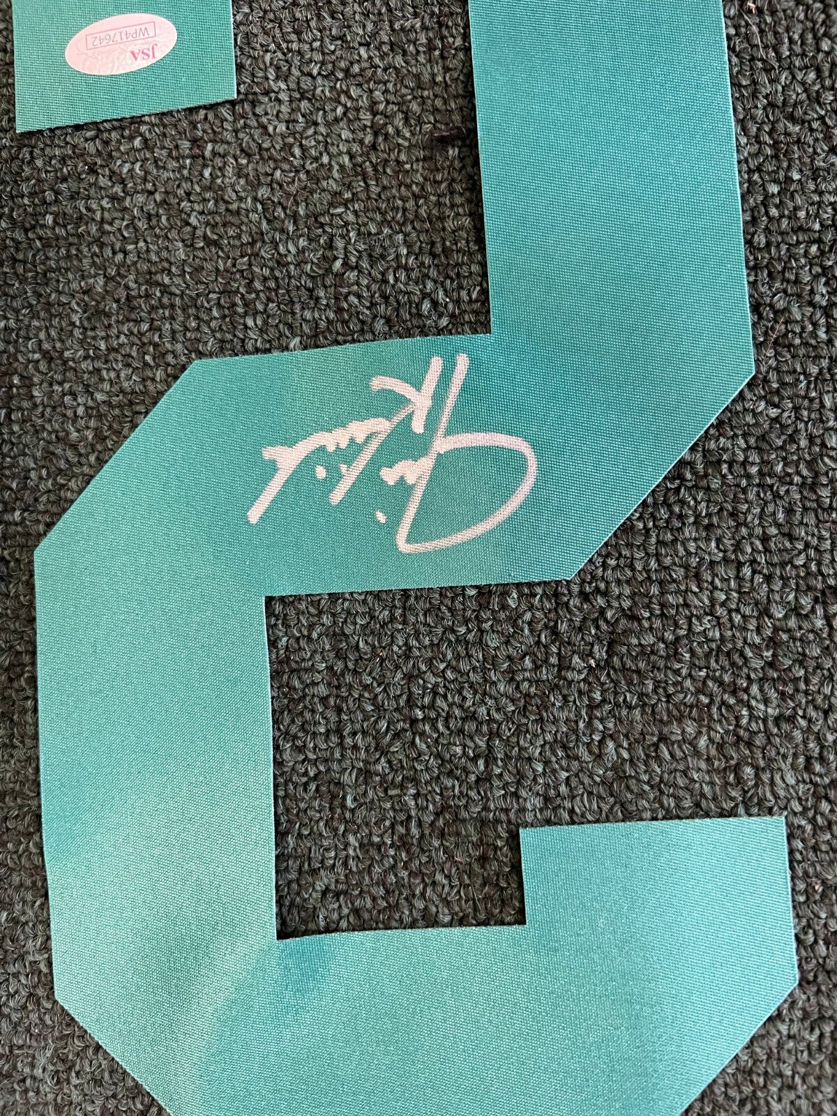 JIM KIICK MIAMI DOLPHINS 17-0 SIGNED AUTOGRAPHED #2 JERSEY NUMBER JSA COA *