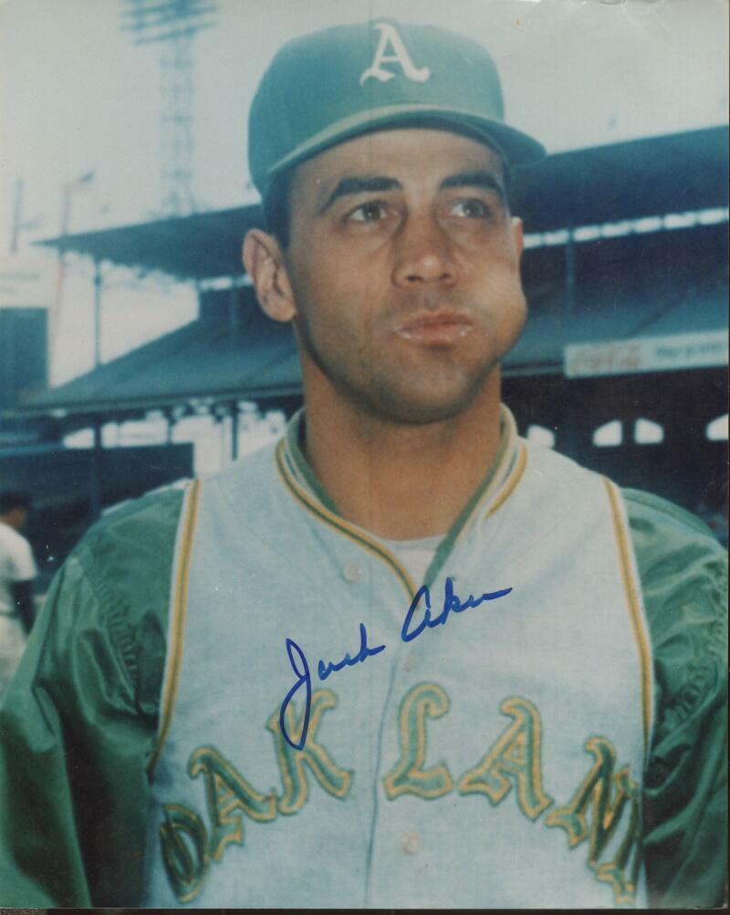 JACK AKER  OAKLAND A'S  SIGNED AUTOGRAPHED 8X10 PHOTO W/ COA