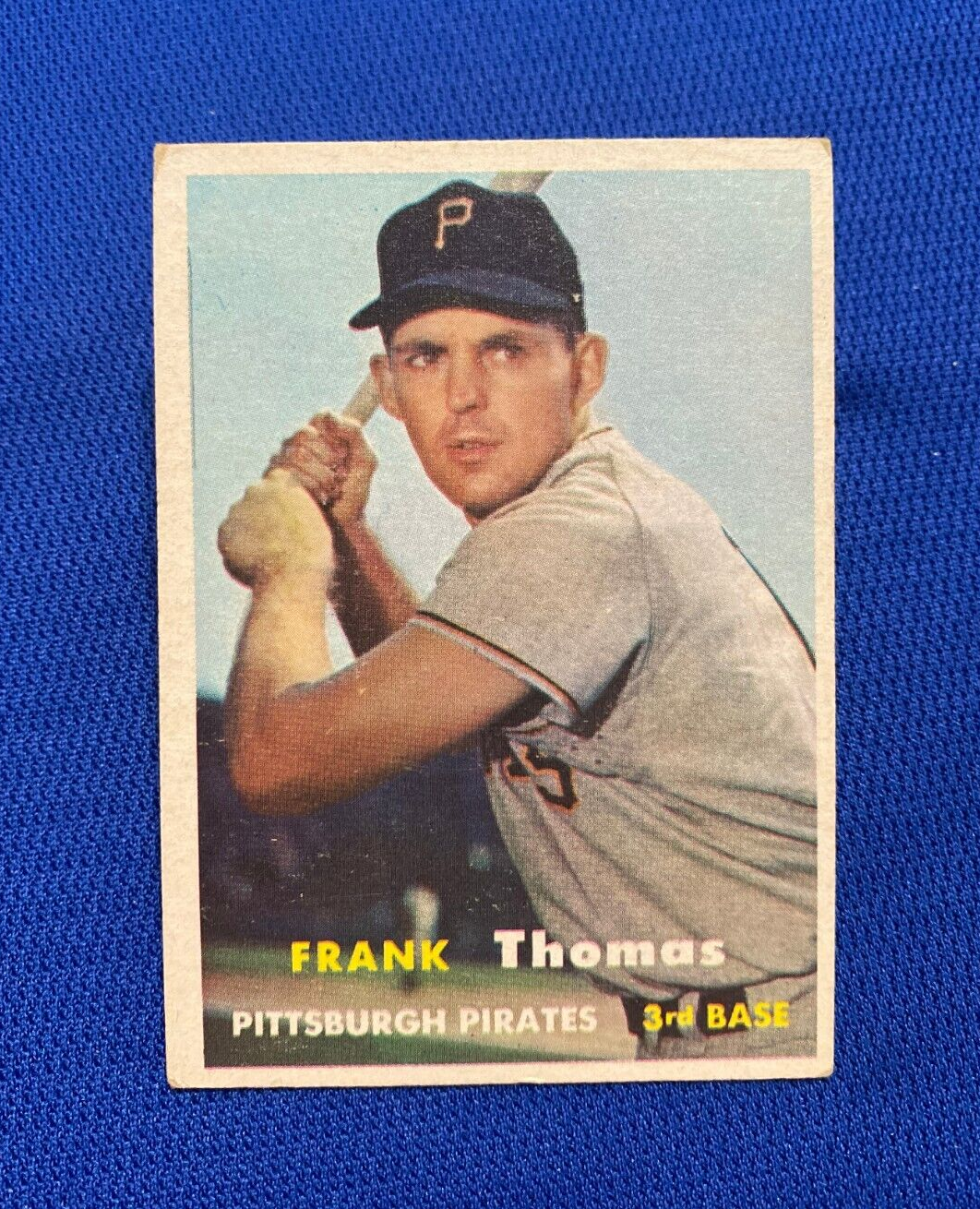 1957 TOPPS FRANK THOMAS PITTSBURGH PIRATES #140 CARD VINTAGE SET-BREAK