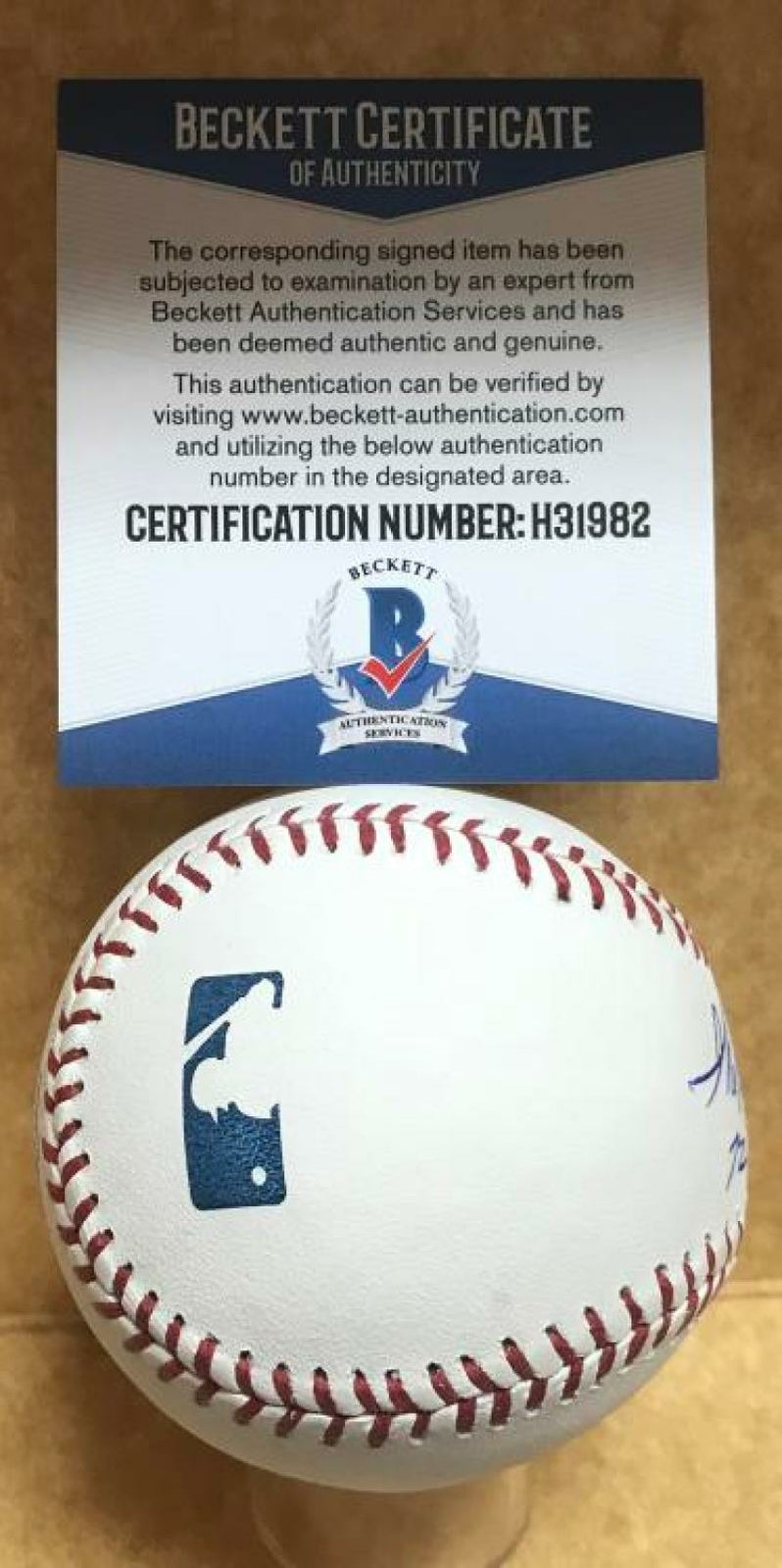 IKE BLESSITT 72 TIGERS SIGNED AUTOGRAPHED M.L. BASEBALL BECKETT H31982