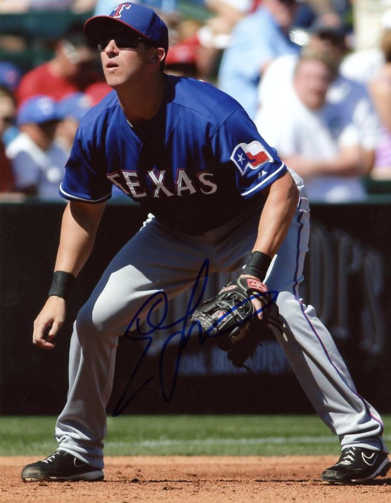 ED LUCAS TEXAS RANGERS SIGNED AUTOGRAPHED 8X10 PHOTO W/COA 