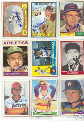 MOE DRABOWSKY CHICAGO CUBS 1961 TOPPS SIGNED CARD