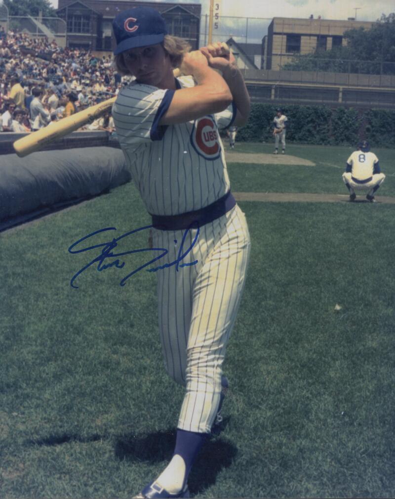STEVE SWISHER CHICAGO CUBS SIGNED AUTOGRAPHED  8X10 PHOTO W/ COA