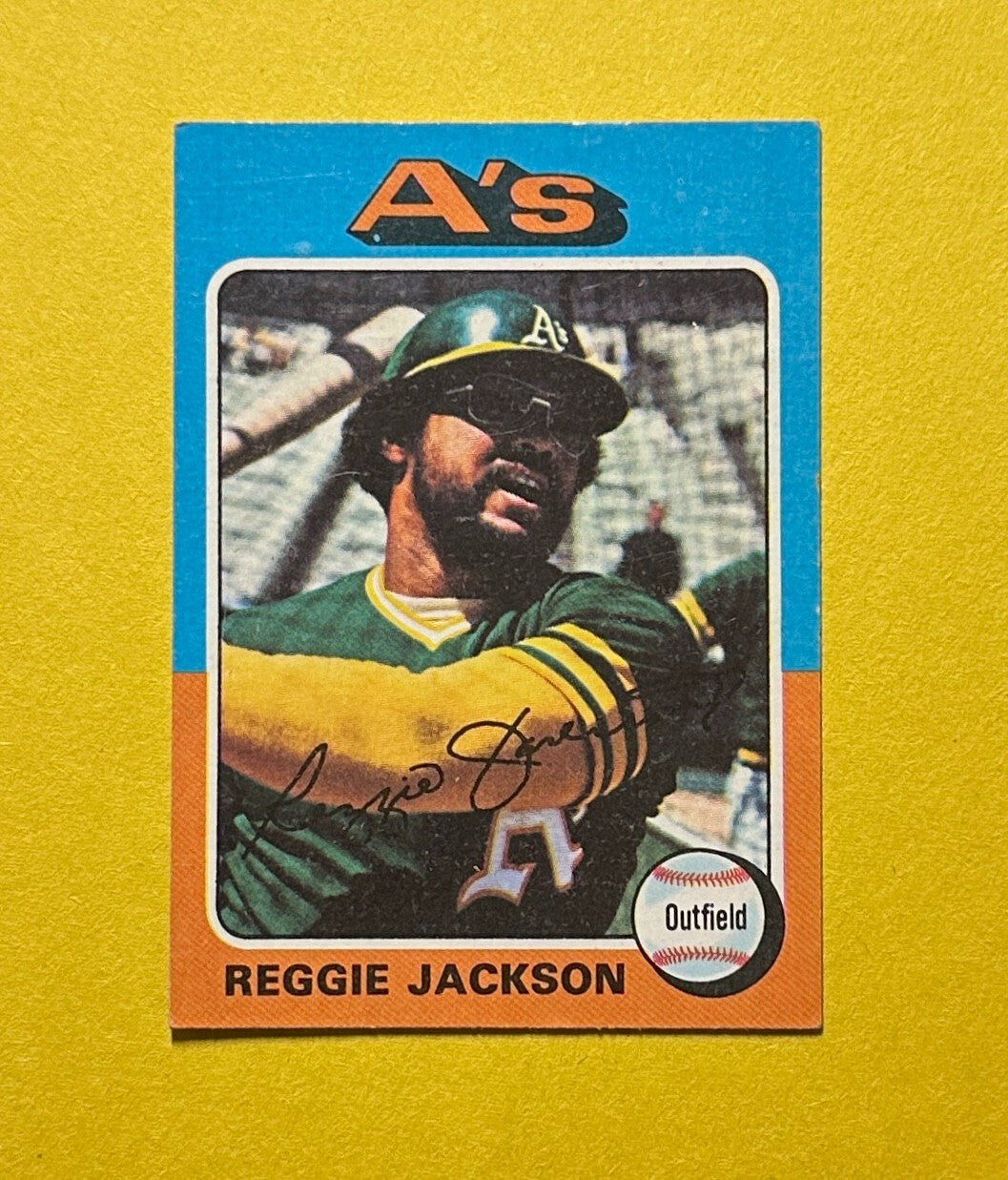 1975 TOPPS REGGIE JACKSON #300 ATHLETICS HOF