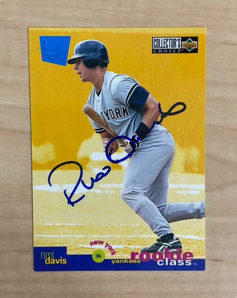 RUSS DAVIS NEW YORK YANKEES SIGNED AUTOGRAPHED 1994 UPPER DECK CARD #18 W/COA B