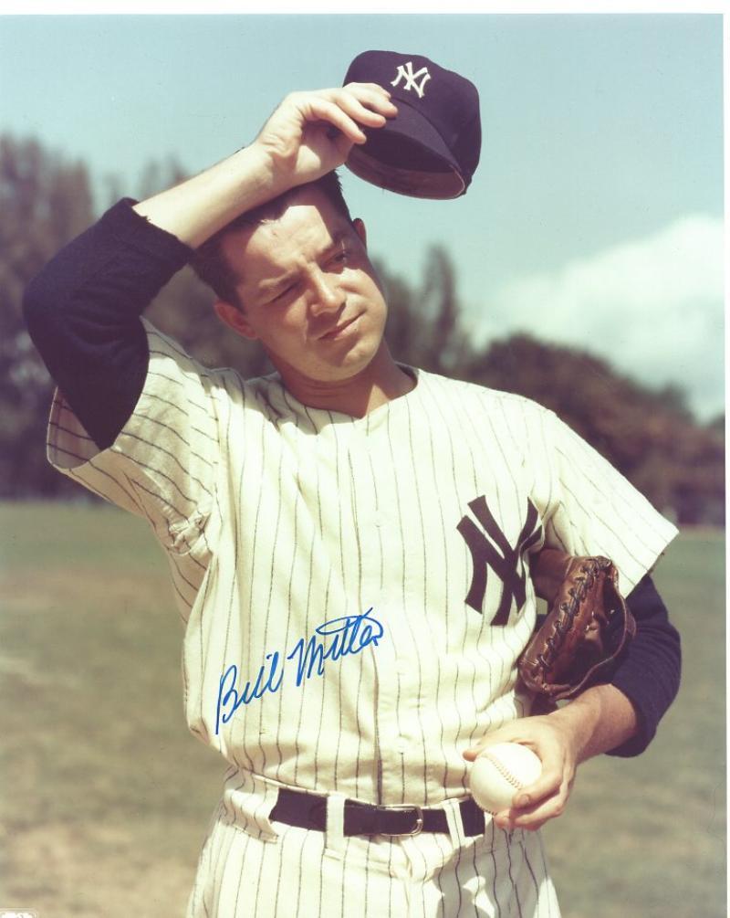 BILL MILLER W/ CAP NEW YORK YANKEES SIGNED AUTOGRAPHED 8X10 PHOTO W/COA