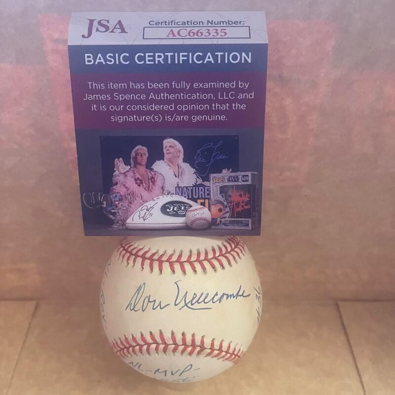 DON NEWCOMBE BROOKLYN DODGERS STAT SIGNED AUTO N.L. BASEBALL SIGNED AUTOGRAPHED 