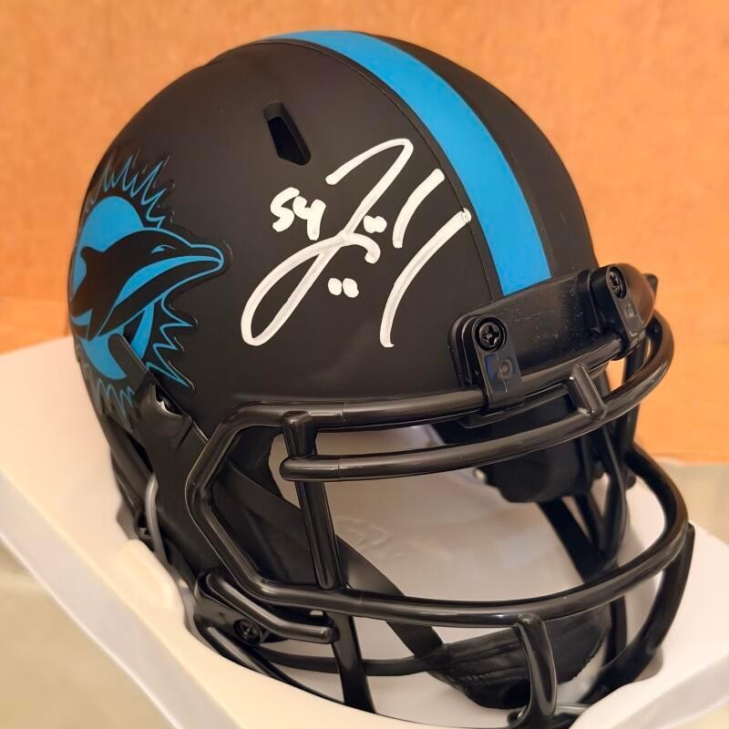 ZACH THOMAS MIAMI DOLPHINS SIGNED ECLIPSE MINI HELMET  JSA AUTH
