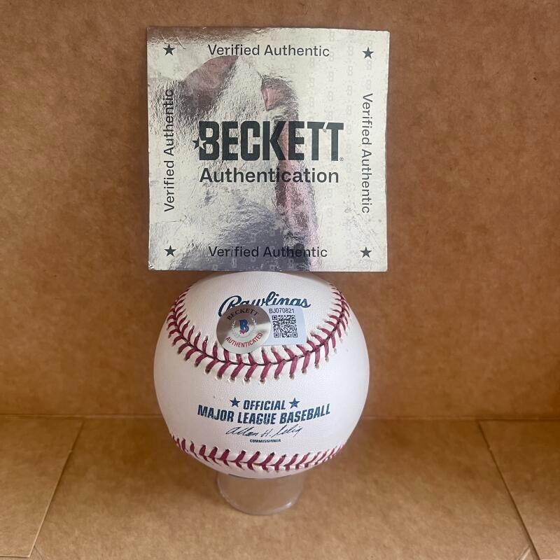 JERRY COLEMAN HOF 05 YANKEES SIGNED AUTO M.L. BASEBALL BECKETT AUTH