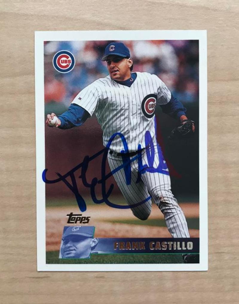 FRANK CASTILLO CHICAGO CUBS SIGNED DECEASED 1996 TOPPS CARD #146 W/COA