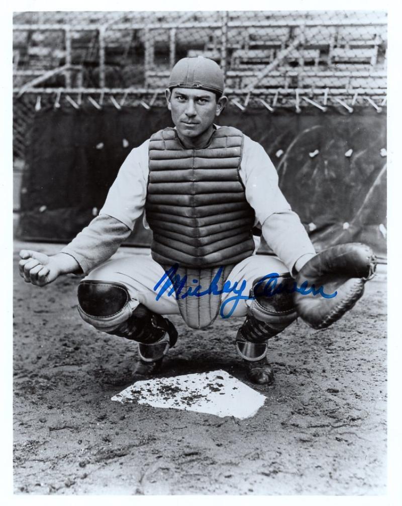 MICKEY OWEN BROOKLYN DODGERS SIGNED AUTOGRAPHED 8x10 PHOTO W/COA