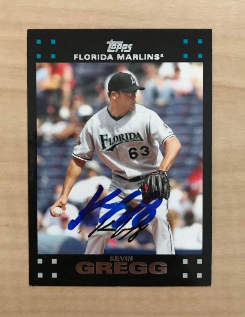 KEVIN GREG FLORIDA MARLINS SIGNED AUTOGRAPHED 2007 TOPPS CARD #111 W/COA