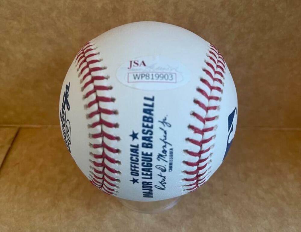 WANDER FRANCO TAMPA BAY RAYS SIGNED AUTOGRAPHED M.L. BASEBALL JSA WP819903