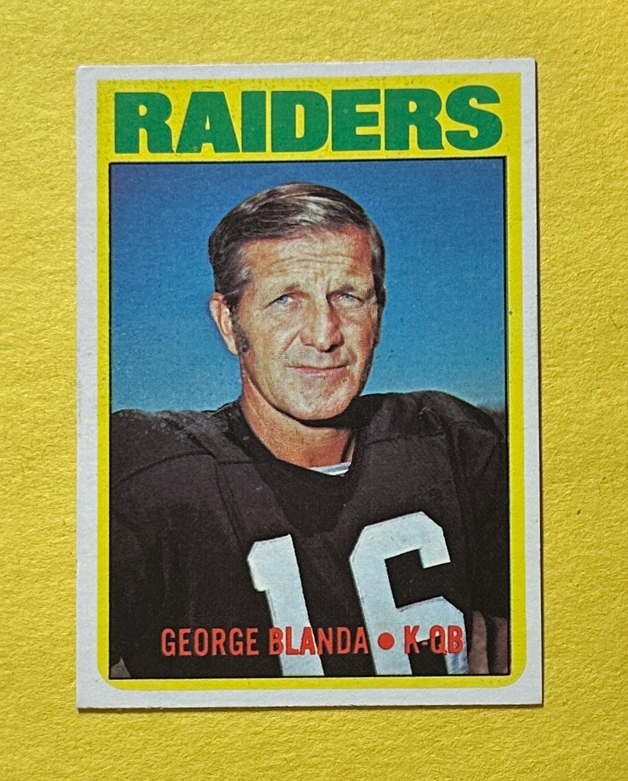 1972 TOPPS GEORGE BLANDA #235 RAIDERS HOF